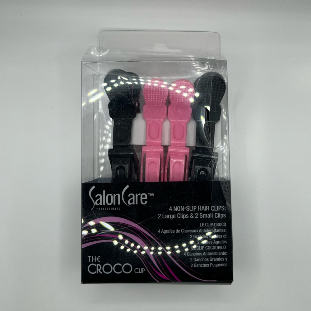 Pink and Black Hair Clips
